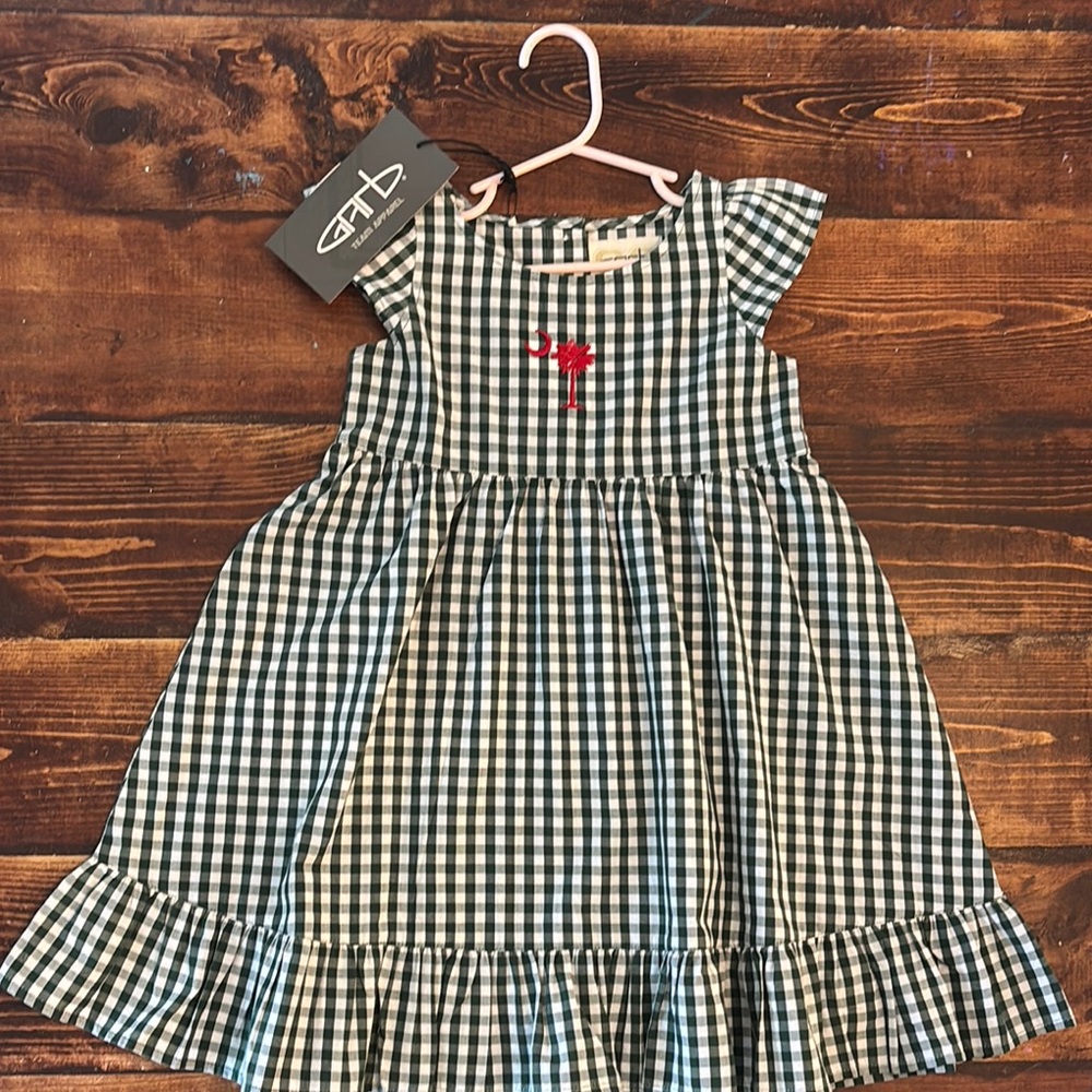 Classic Black and White Checkered Kids Dress